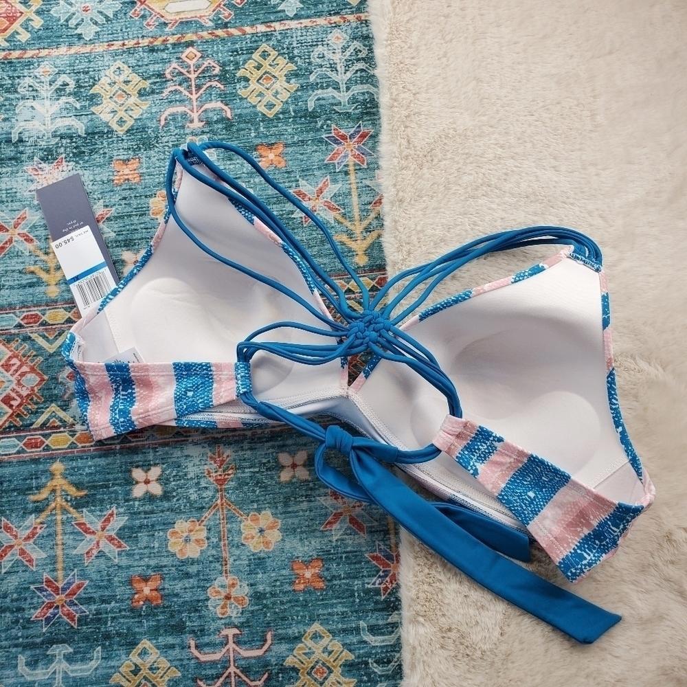 Aqua Couture Push Up Blue Pink Top XL BNWT - Picture 3 of 5